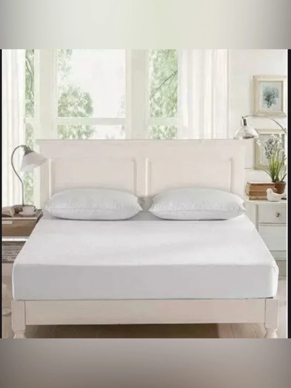 Twin XL Waterproof Mattress Protector Sleep Jersey Bamboo Rayon, Greenzone